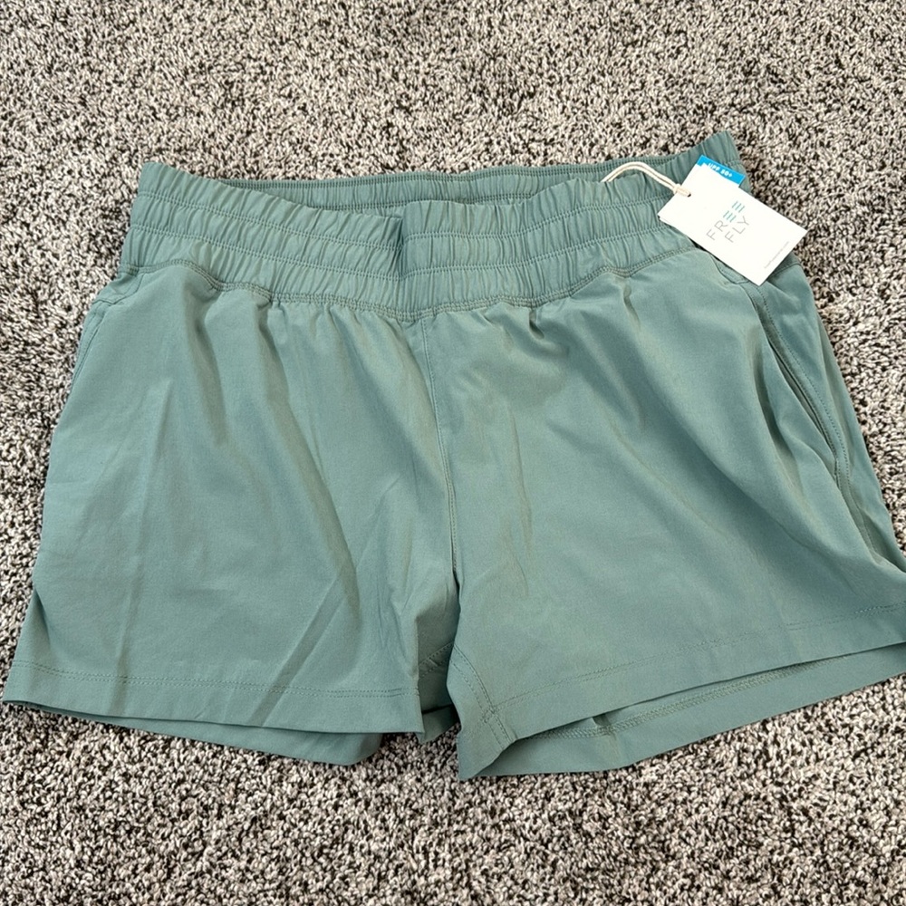 Free Fly Apparel Women's Sage Green Performance Shorts